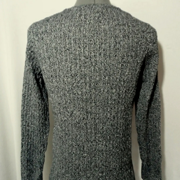 KAREN SCOTT for Macy's Knit Sweater Top M Gray Black dual blend Long sleeve - Picture 5 of 7